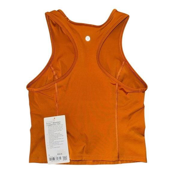 Lululemon Nulux Racerback Cropped Run Tank Top, Butternut Brown, Size 6 NWT - Picture 2 of 5